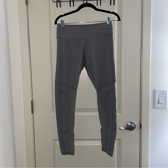 lululemon athletica Pants - Lululemon grey mesh detailed leggings